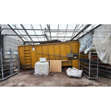 Potgrondbunker / voorraadbunker met transportband. Geschikt voor diverse Substraten