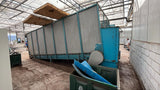 Visser potgrondbunker met nieuwe dwarsband en opvoerelevator.