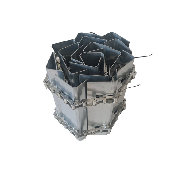 Elevatorketting met demontabele schoepen