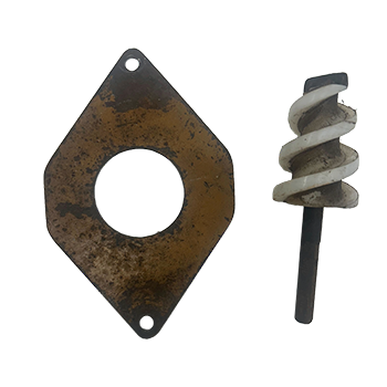 Gebruikte grondboor Ø60mm en boorplaat t.b.v. Javo potmachine