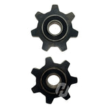 Set tandwielen grond retour ketting meeloop-as los t.b.v Javo