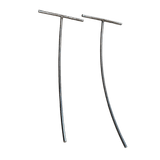 2 stuks bochtgeleiders met klemblokje en klemhefboom, geschikt voor Stolze-, Akker- en Wilburg-transportbanden.