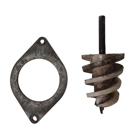 Gebruikte grondboor Ø100mm en boorplaat t.b.v. Javo potmachine