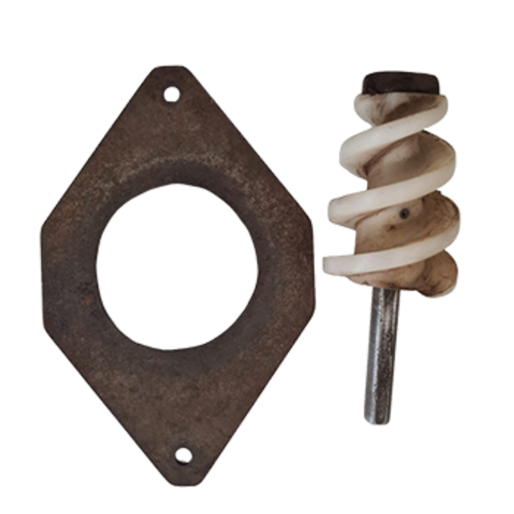 Gebruikte grondboor Ø60mm en boorplaat t.b.v. MAYER potmachine