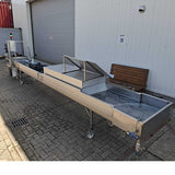 RVS waterunit / watergeefbak t.b.v. kisten, trays of potten compleet en werkend