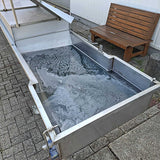 RVS waterunit / watergeefbak t.b.v. kisten, trays of potten compleet en werkend